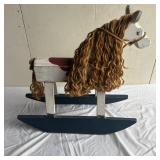 Vintage Small Wooden Rocking Horse