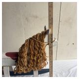 Vintage Small Wooden Rocking Horse