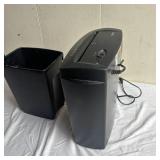 Staples Paper Shredder and Small Trash Can