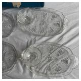 8 Piece Anchor Hocking Snack Plates with Cups - Glass with box