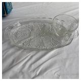 8 Piece Anchor Hocking Snack Plates with Cups - Glass with box