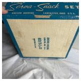 8 Piece Anchor Hocking Snack Plates with Cups - Glass with box