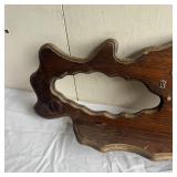 Vintage Wooden Clock with Shelf