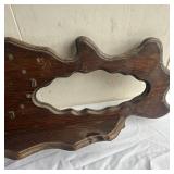 Vintage Wooden Clock with Shelf