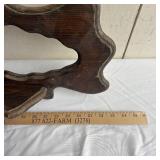 Vintage Wooden Clock with Shelf