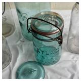 Vintage Canning Jars - lot - some with Glass Lids
