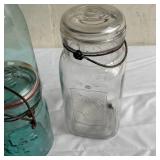 Vintage Canning Jars - lot - some with Glass Lids