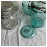 Vintage Canning Jars - lot - some with Glass Lids