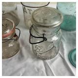 Vintage Canning Jars - lot - some with Glass Lids
