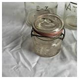 Vintage Canning Jars - lot - some with Glass Lids