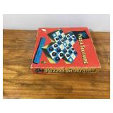 Peg Puzzle Solitaire Vintage Board Game by Milton Bradley Co