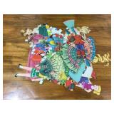 Cutout Dolls - 3 Little Girls and clothes - Vintage