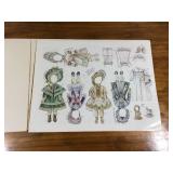 Antique Paper Doll Cutouts with Clothes - Exact Replica of Museum Collection of 1800