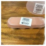 Misc. Craft Supplies - Small Lamp Shades, Clay Pots, Ceramic Face, Wooden Angel