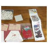Lot of Sewing & Craft Supplies - Doilies, Iron-On Transfers, 3D Letters