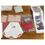 Lot of Sewing & Craft Supplies - Doilies, Iron-On Transfers, 3D Letters