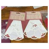 Lot of Sewing & Craft Supplies - Doilies, Iron-On Transfers, 3D Letters