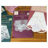 Lot of Sewing & Craft Supplies - Doilies, Iron-On Transfers, 3D Letters