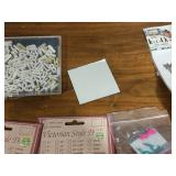 Lot of Sewing & Craft Supplies - Doilies, Iron-On Transfers, 3D Letters