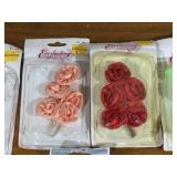 Lot of Sewing & Craft Roses and Ribbon Embellishments