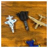 Lot of little toy airplanes