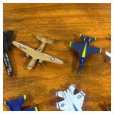 Lot of little toy airplanes