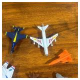 Lot of little toy airplanes