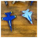 Lot of little toy airplanes
