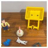 Misc. Toys - Farm animals, tiny cowboys, small fencing pieces