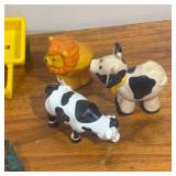 Misc. Toys - Farm animals, tiny cowboys, small fencing pieces