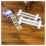 Misc. Toys - Farm animals, tiny cowboys, small fencing pieces