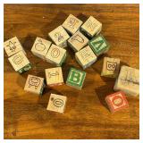 Small Wooden Letter Blocks