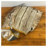 Lot Gloves - Baseball/Softball gloves, one baseball, two plastic baseballs, 1 Padded Toddler Glove