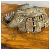 Lot Gloves - Baseball/Softball gloves, one baseball, two plastic baseballs, 1 Padded Toddler Glove