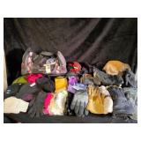 Collection of Winter Accessories including Gloves and Hats with Swiss Gear Duffle Bag