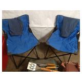 Outdoor Camping Gear Set Including Folding Chairs, Coolers, and Grill Tools