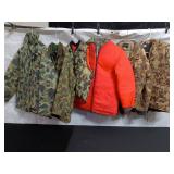 Collection of Camo and Hunting Jackets in Various Styles