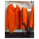 Set of Hunting Jackets and Bibs in Blaze Orange and Camouflage