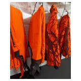 Set of Hunting Jackets and Bibs in Blaze Orange and Camouflage
