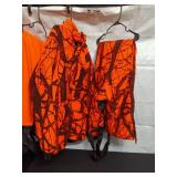 Set of Hunting Jackets and Bibs in Blaze Orange and Camouflage
