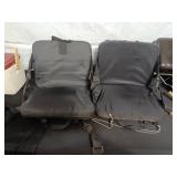 Collection of Coolers, Portable Grills, and 2 Stadium Seats