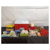 Camping Gear Bundle with Rugged Cooler, Water Jugs, and Accessories