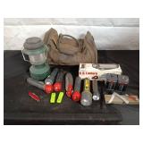 Camping Gear Set with Lanterns, Flashlights, and Pocket Knives