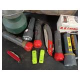 Camping Gear Set with Lanterns, Flashlights, and Pocket Knives