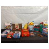 Collection of Charcoal Briquets and Grilling Supplies