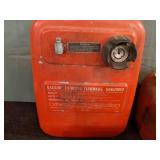 Vintage Boat Gas Cans and Red Tray with Grease Tubes