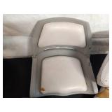 Set of 4 Used Boat Seats with White and Gray Upholstery