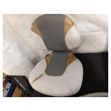 Set of 4 Used Boat Seats with White and Gray Upholstery