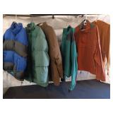 Collection of 6 Jackets Assorted Brands and Sizes