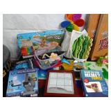 Assorted Game and Toy Collection with Tailgate Toss and Microscope